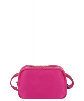 Multi Compartment Compact Small Nylon Fanny Pack Belt Bag BP-YL20436 HOT PINK